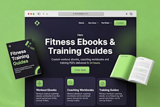 design fitness workout ebook, coaching workbook, and training guide pdf in 24hrs