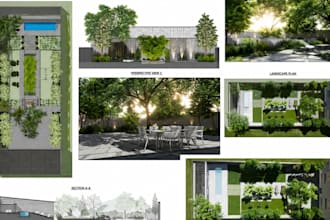 create a professional landscape plan, garden design, site plan, and master plan