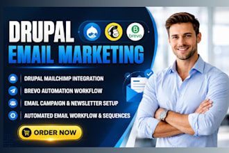 do drupal email marketing mailchimp brevo automation workflow newsletter design