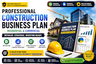 create a residential and commercial construction business plan with projections