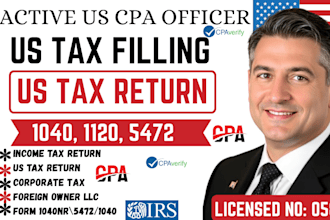 do US tax filling, USA tax return, business tax, form 1040nr, 5472 for US llc