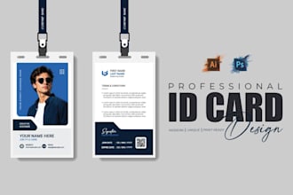 design modern employee id card and badge