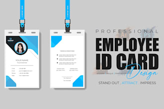design modern company employee id card and identity badge