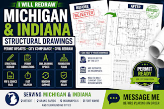 prepare missouri and kansas civil structural permit drawings