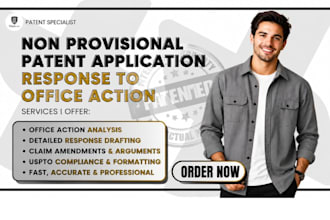 draft non provisional patent application response to patent office action
