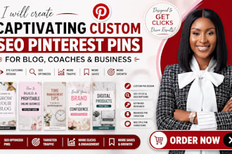design custom pinterest pins for blog coaches and businesses