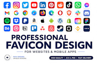design a professional website favicon and app icon