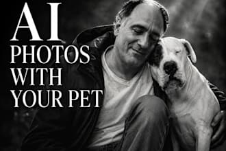 generate realistic ai photos of you and your dog or pet with selfies