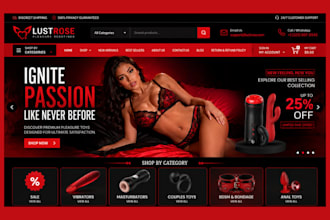 design adult shopify store adult toy store lingerie website dropshipping store