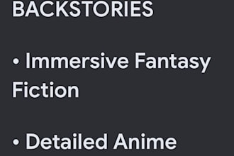 write immersive rpg lore and anime character backstories