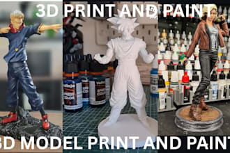 3d print and paint action figure 3d miniature anime figure bust for 3d printing