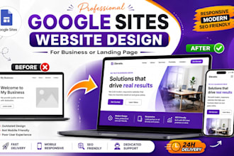 create responsive google sites website for business or landing page