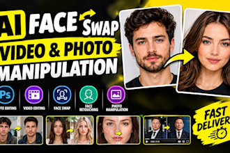 ai face swap video manipulation head swap photo manipulation image video editing