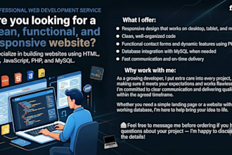 create web pages with HTML, CSS, java script,PHP, mysql