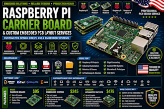 design raspberry pi carrier board and custom embedded pcb layout services