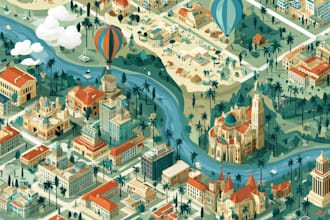 draw vector map in illustrator