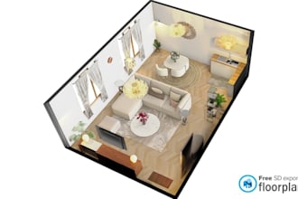 do room e design, 2d floor plan, shopping list