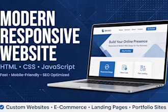 build a responsive business website or landing page HTML CSS
