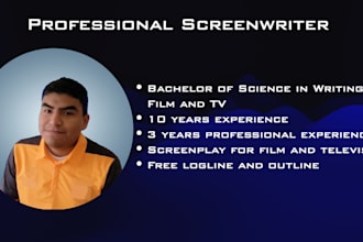 write or edit your screenplay for a film or pilot
