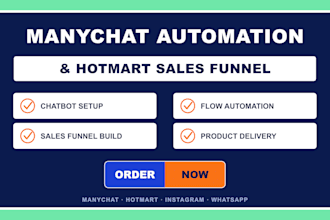 build manychat automation and hotmart sales funnel for digital products