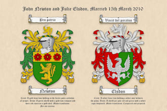 design professional crest logo for coat of arms and heraldry