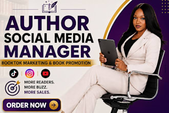 be your author social media manager for booktok marketing and book promotion