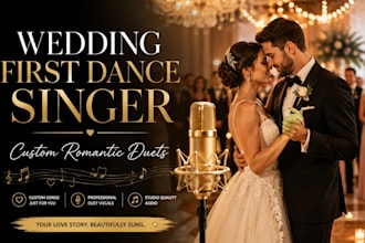 sing your wedding first dance song or romantic duet