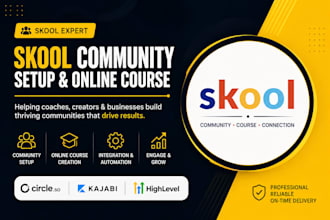 setup skool community, online course, circle, kajabi, ghl expert