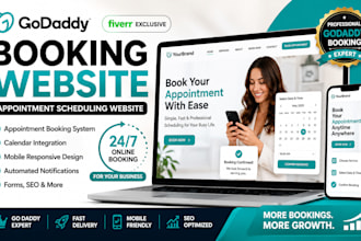 design godaddy booking website, appointment website, godaddy business website
