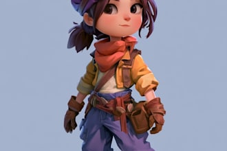 draw 2d game character illustration