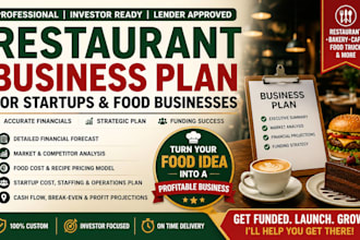 craft winning food restaurant business plan, food truck startup business plan