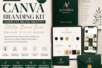 design canva branding kit complete brand identity startup board brand style book
