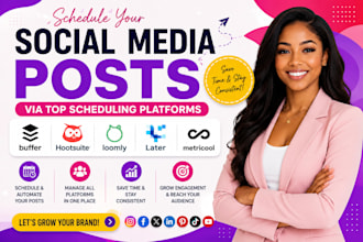 do post scheduling social media posts viabuffer metricool loomly later hootsuite