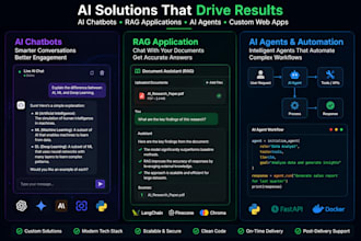 develop custom ai chatbot and rag application