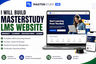 build masterstudy lms university elearning education portal academy website