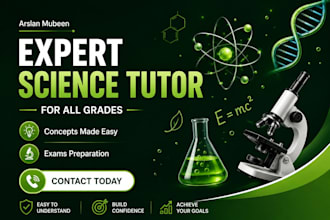 be your science tutor for grades one to ten