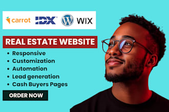 build an investor carrot real estate website with idx features