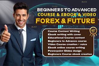 create future option trading course content ebook writing, video course, ppt