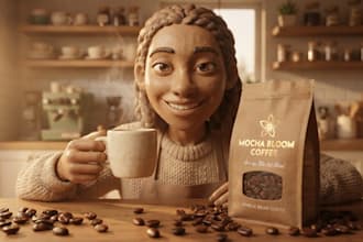 create modern 3d ai claymation video ai product music commercials for your brand