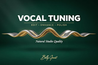 professionally tune, edit and enhance your vocals for a polished sound
