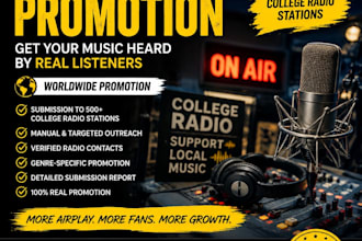 promote your song to college radio stations worldwide