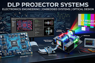 develop dlp optical engine pcb, led projector laser driver and embedded firmware