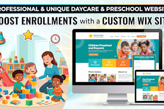 build wix daycare,babysitter preschool and children website with enrollment form