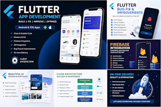 develop, fix, debug, and improve your flutter mobile app