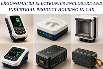 design ergonomic 3d electronics enclosure 3d industrial product housing in cad
