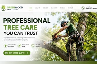 design wix tree service website aborist company tree removal service