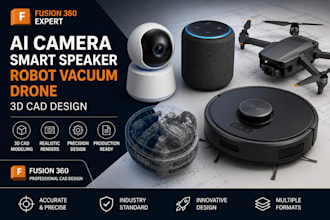 design ai camera smart speaker robot vacuum drone fusion 360 3d cad