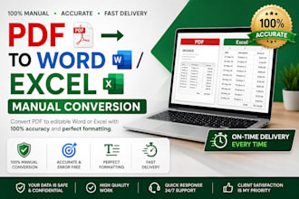 manually convert PDF to word or excel with accurate formatting