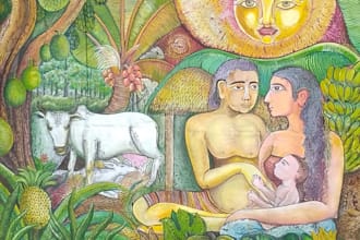 create a hand painted traditional sri lanka artwork