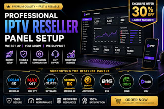 reseller panel, dream 4k,max ott, skyglass, strong 8k,liontivione,b1g,dino,m3u